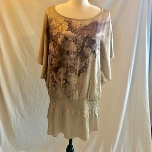 Silky Cocktail Vintage-Like Blouse